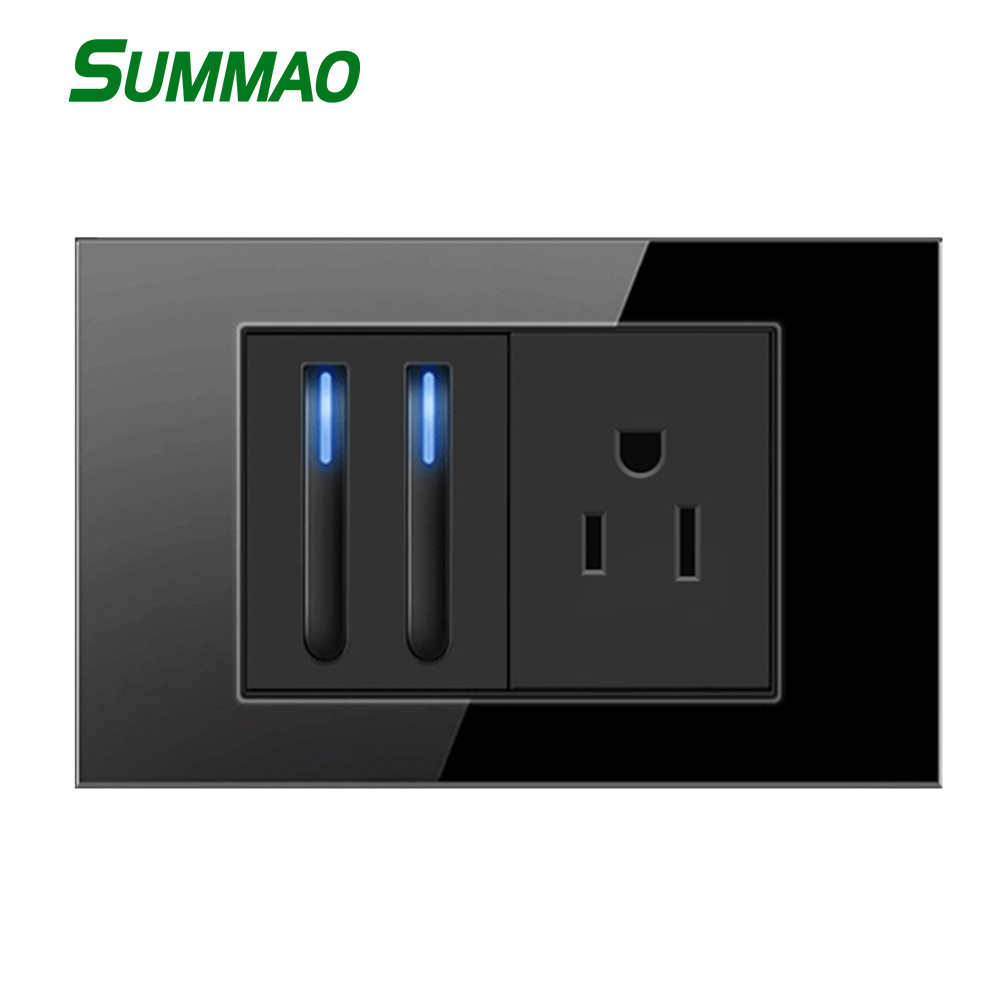 Summao US AU Universal Wall Switch Socket 1 2 3 4 Gang 1Way 2 Way Wall Light Switches