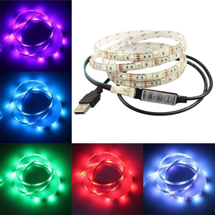 Best Sell IP65 16.4ft DIY TV Backlight 150LEDs 60LEDs 44 key Remote Control 100m RGB LED Strip 5050