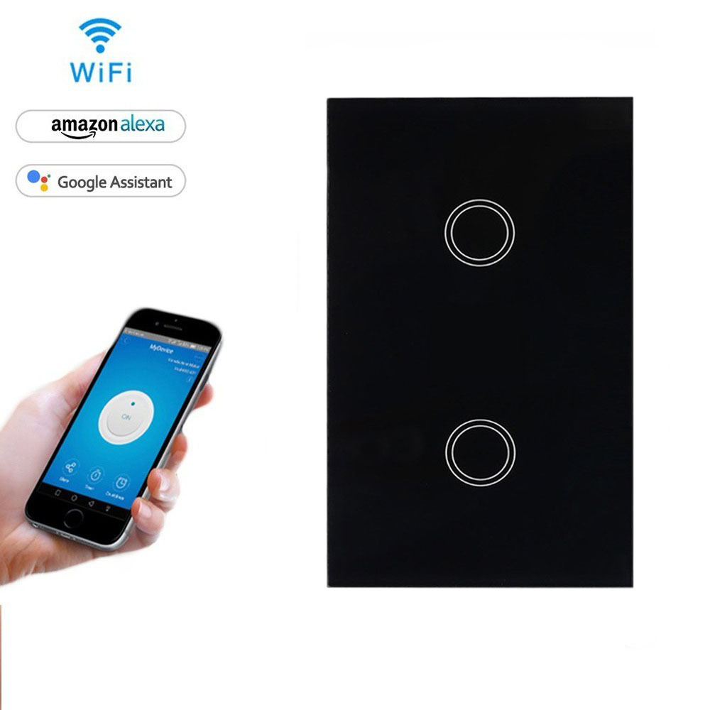 AU/US Interruptor Tactil Inteligente Con Wifi Touch Panel Wifi Switch Tuya Switch Wall Smart Home Alexa