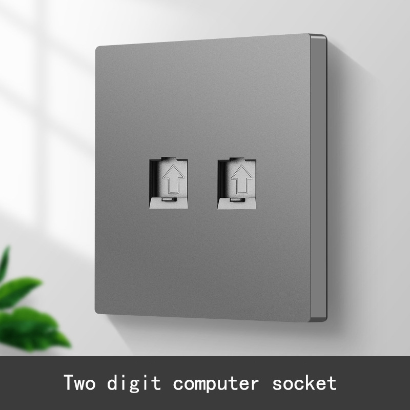 International Wall Switch Socket Panel Gray Usb 16A Air Conditioning One Hole Five Hole Socket