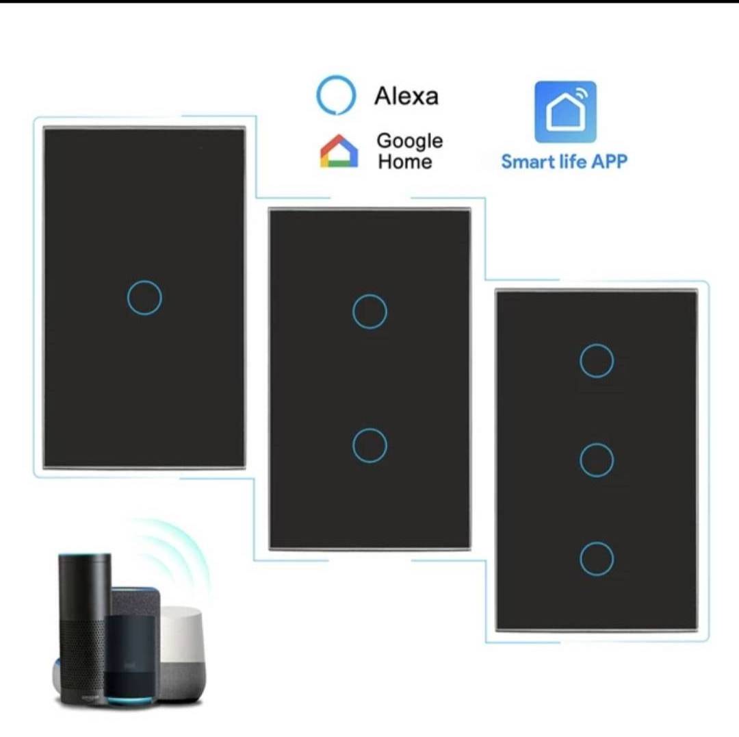 AU/US Interruptor Tactil Inteligente Con Wifi Touch Panel Wifi Switch Tuya Switch Wall Smart Home Alexa