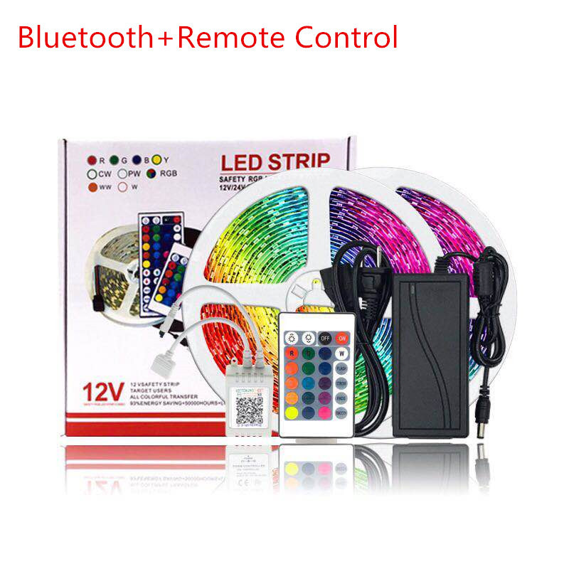 UK Plug LED Strip Lights WiFi Wireless Smart APP Controller Kit 32.8/16.4ft 300/150 LEDs 5050 wifi 12v 5v usb LED Light Strip