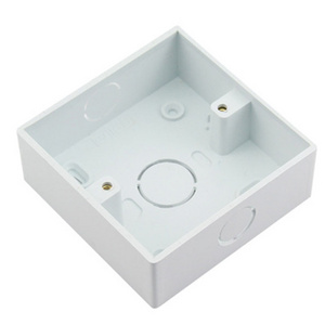 Factory price PVC surface white/black/ red color 86 type switch socket one gang bottom box junction box