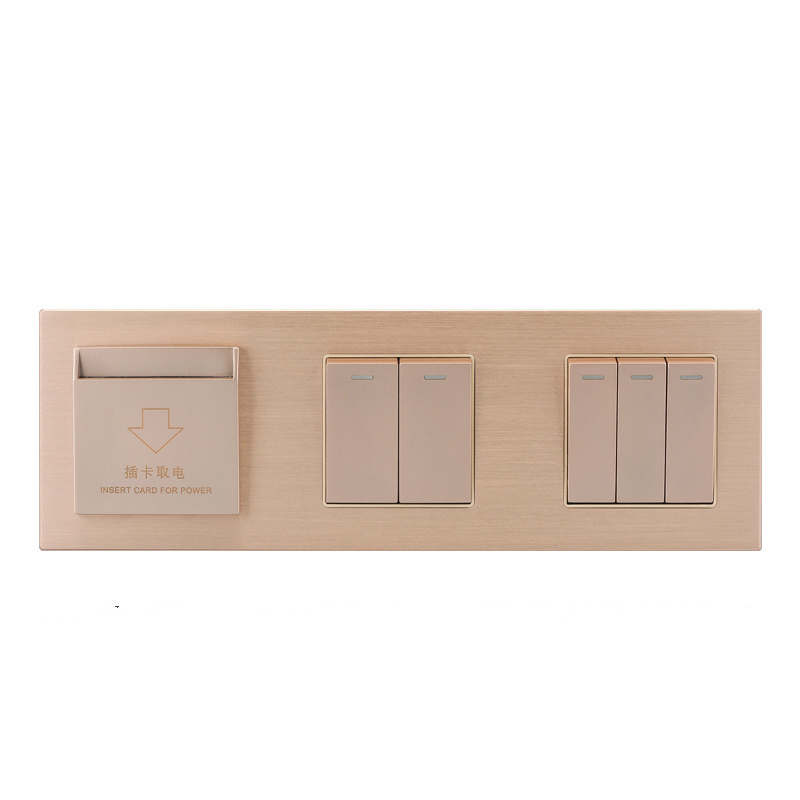 Custom Switch Control Panel Connected Fashionable Design Hotel Wall Switch Socket