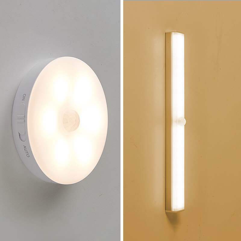 Motion-activated magnetic wireless ABS With Battery 6 led motion sensor led night light