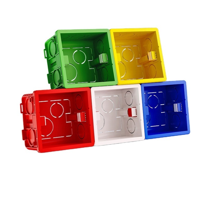 Hot Sale 86 Bottom Box Concealed Junction Box Pvc Plastic Switch Socket Waterproof Box