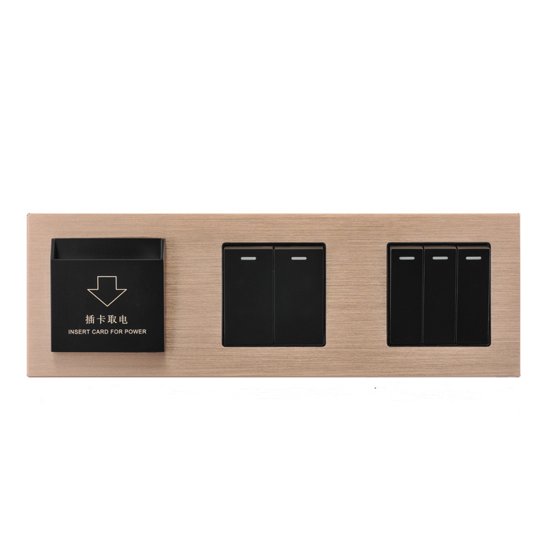 Custom Switch Control Panel Connected Fashionable Design Hotel Wall Switch Socket