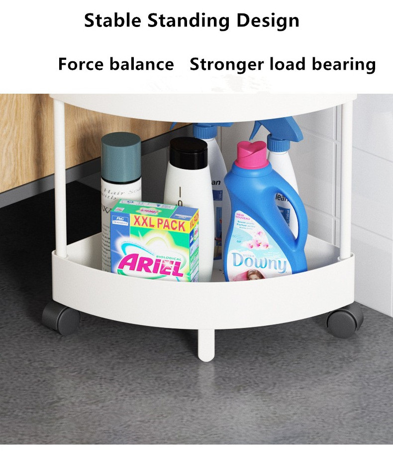 Kitchen bathroom floor rack mobile gap trolley washing machine narrow gap cabinet bathroom kitchen living room storage rack