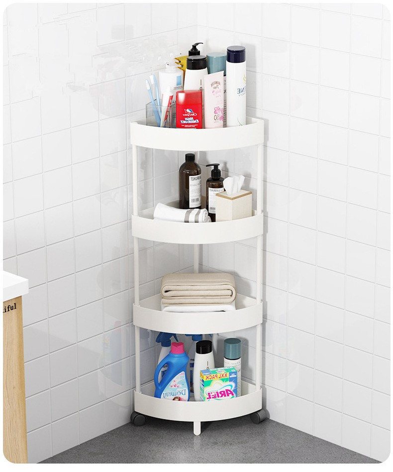 Kitchen bathroom floor rack mobile gap trolley washing machine narrow gap cabinet bathroom kitchen living room storage rack