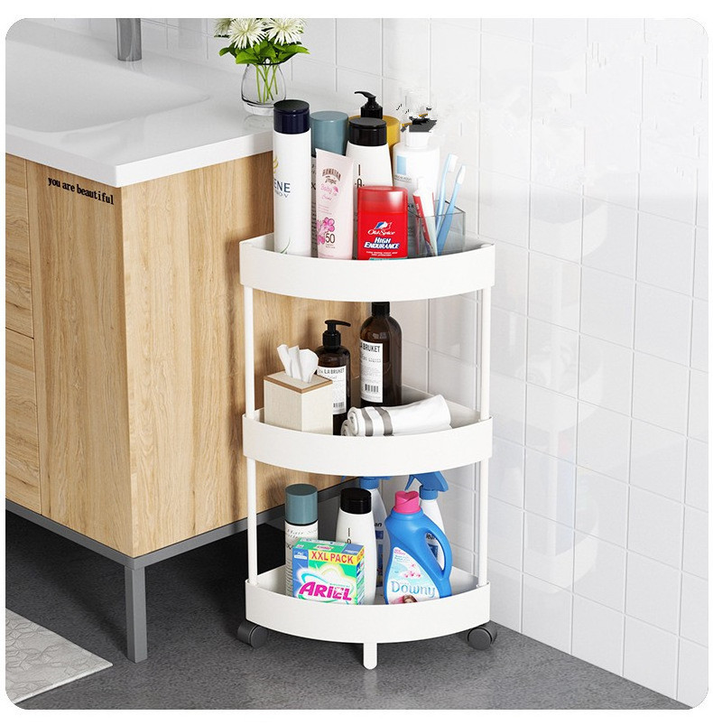 Kitchen bathroom floor rack mobile gap trolley washing machine narrow gap cabinet bathroom kitchen living room storage rack