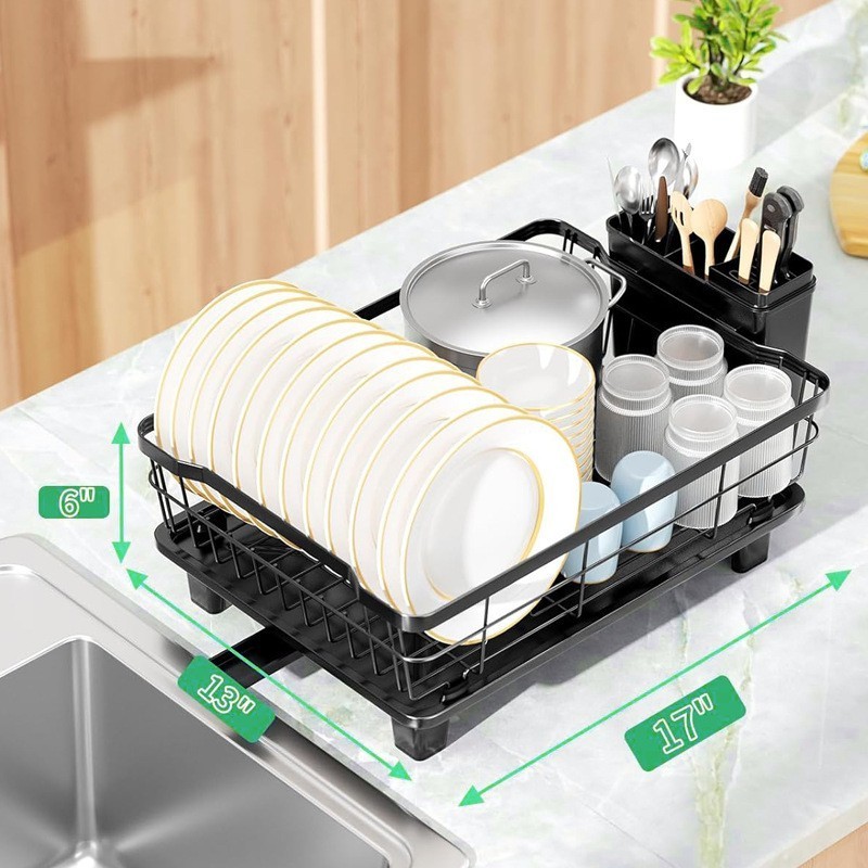 Manufacturer supplies installation-free kitchen dish rack double-layer drain rack dish rack for home use