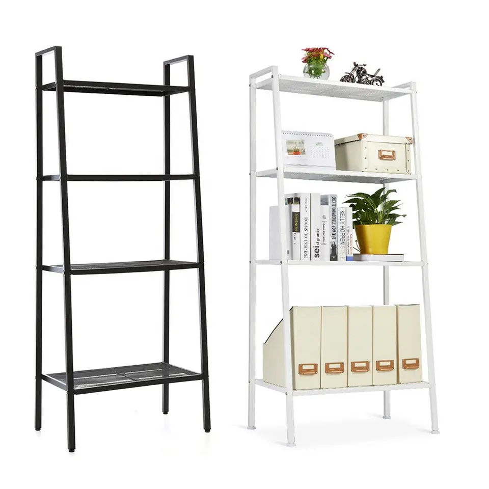 Trapezoidal shelf multi-layer bookshelf floor-to-ceiling bedroom art storage rack kitchen storage rack