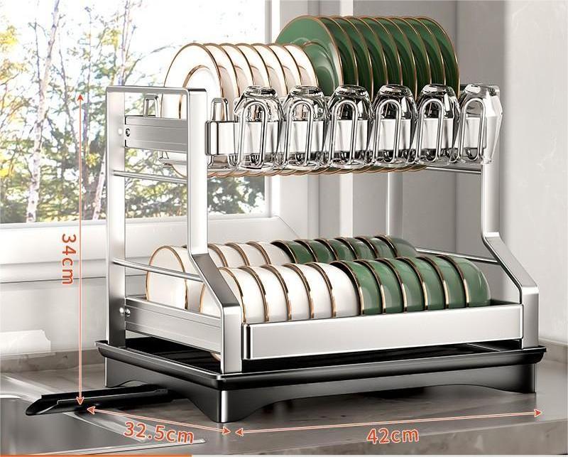 Wholesale kitchen sink storage rack dish plate bowl storage rack multi-functional cutlery storage rack