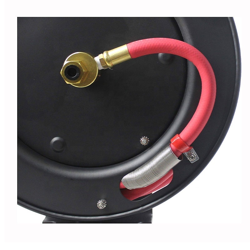 Automatic Retracting Metal Hose Reel Garden Wall Mount Stainless Steel Hose Reel Carwash High Pressure Washer Air Hose Reel