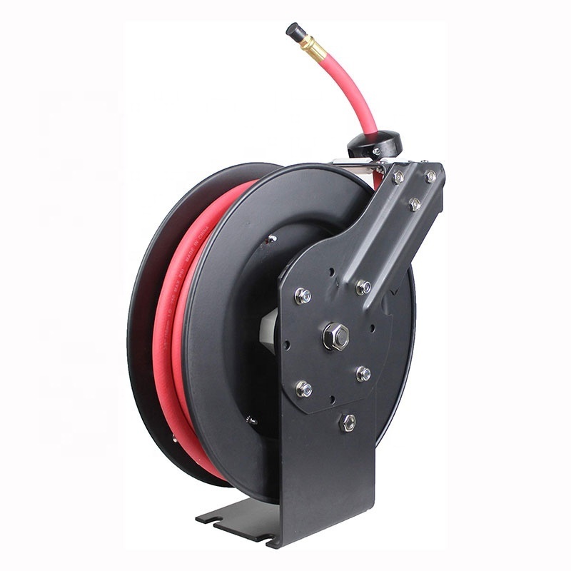 Automatic Retracting Metal Hose Reel Garden Wall Mount Stainless Steel Hose Reel Carwash High Pressure Washer Air Hose Reel