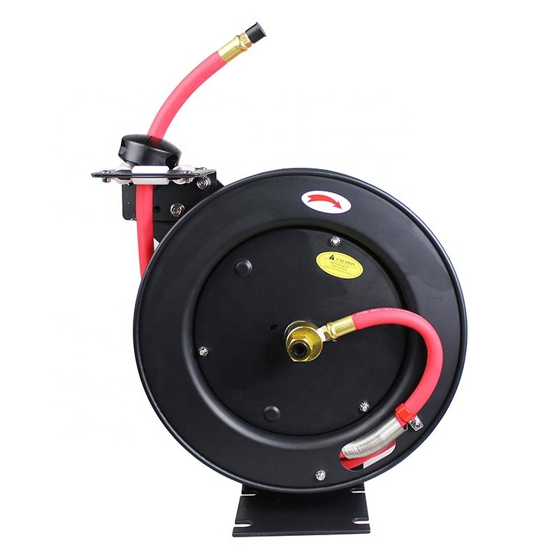 Automatic Retracting Metal Hose Reel Garden Wall Mount Stainless Steel Hose Reel Carwash High Pressure Washer Air Hose Reel