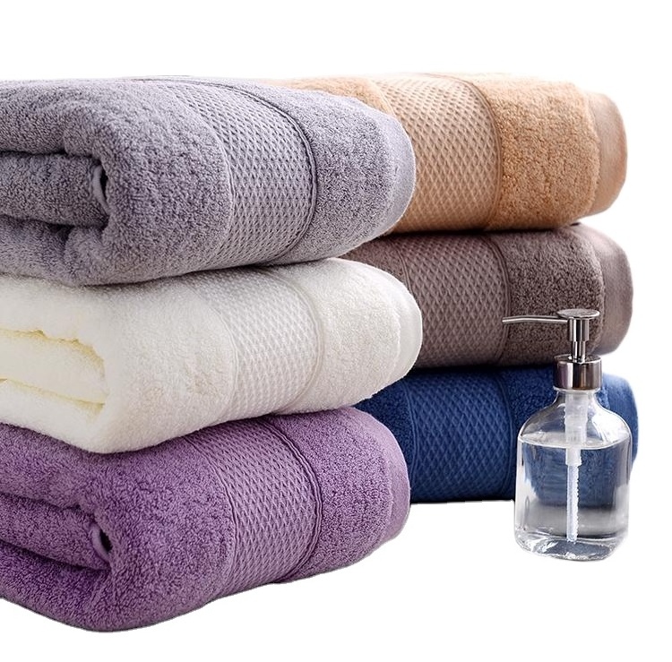 Wholesale White Custom Logo Large Luxury Soft 100% Cotton Bath Towel Set Bath Towel Bathroom Set bath towels