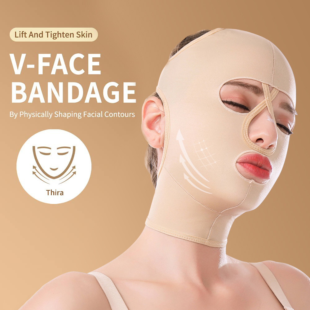 Post Recovery Surgical Slimming Chin Lift Up Strap Belt Band Bandage V Line Full Face Shaper