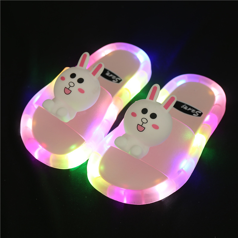 New Summer Children Led Light Eva PVC Slippers For Boys Girls Sandals Kids Home Flip Flops Kids Slippers