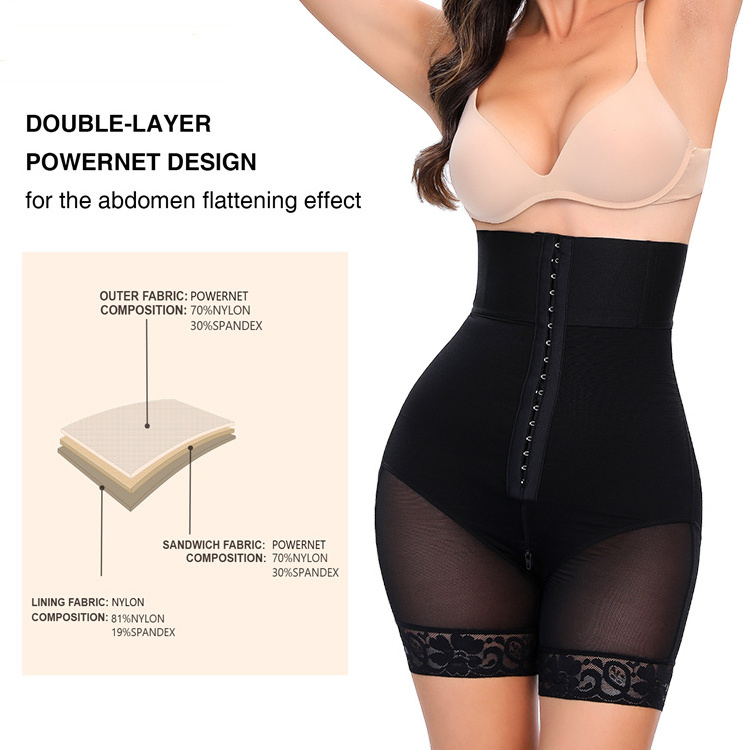 Custom Bbl Shapewear Shorts With Hook Fajas Colombianas Post Surgery High Waist Butt Lifter Women Shapewear Fajas Short