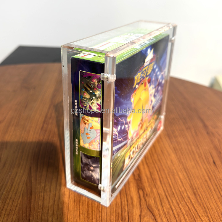 SHP Factory Wholesale Acrylic Pokemon Japanese Booster Box With Strong Magnetic Pokemon Original Japanese Cards Display Case