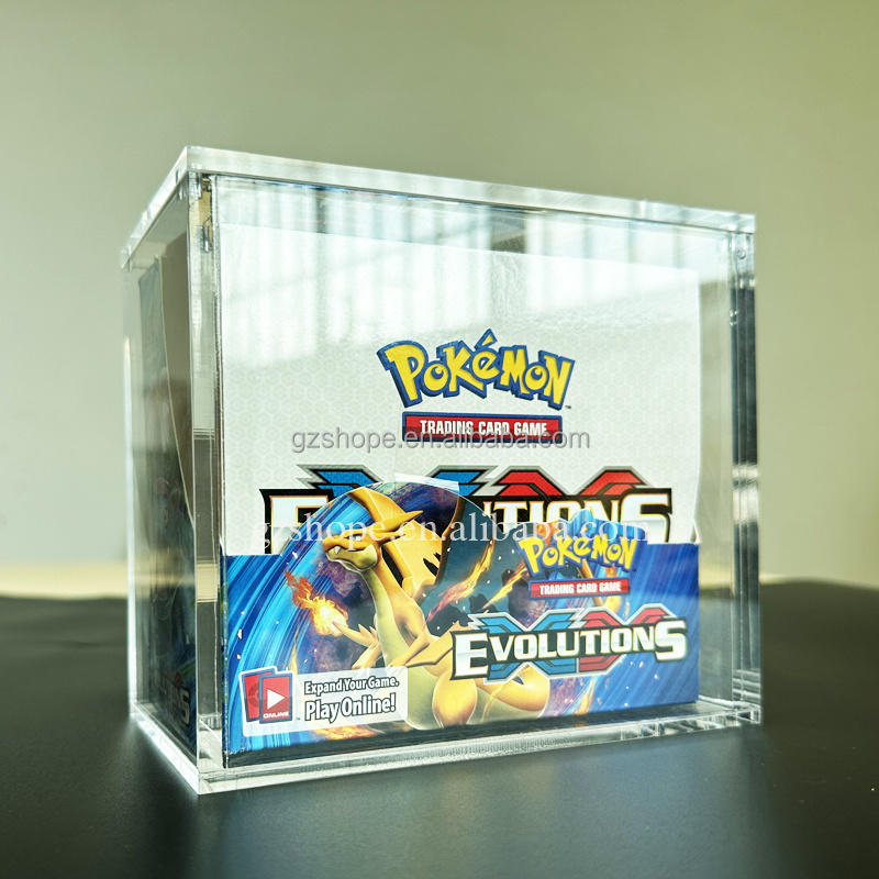 SHP Custom Clear Acrylic Pokemon Booster Box 1st Edition Pokemon Trading Card Game Protector Display Case UV Protection