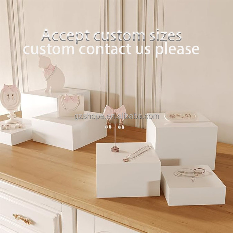 SHP Hot Selling Custom Acrylic Display Table For Exhibition Custom Color Acrylic Buffet Riser Cube For Food