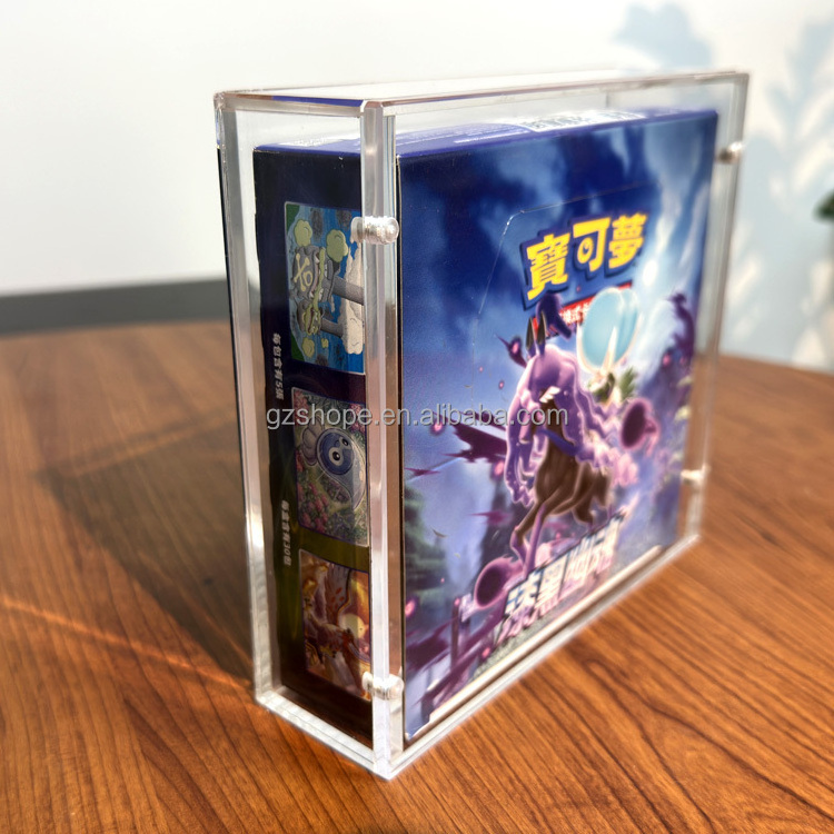 SHP Factory Wholesale Acrylic Pokemon Japanese Booster Box With Strong Magnetic Pokemon Original Japanese Cards Display Case