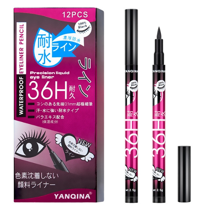 YANQINA Charming Big Eyes Colorful 36H Long Lasting Quick Drying Waterproof Eyeliner Pencil