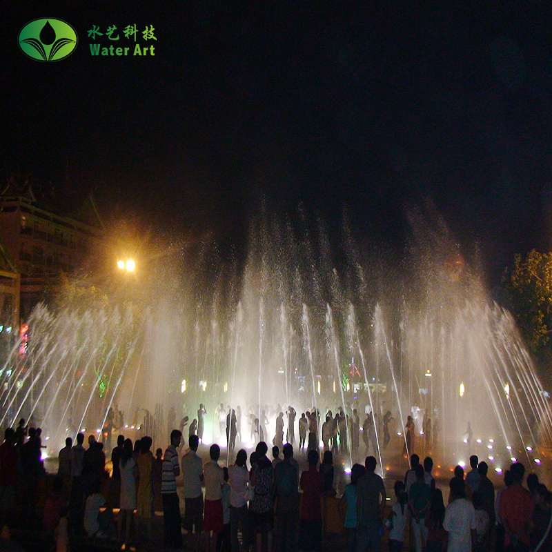 Outdoor Garden Floating Dancing Music Water Movie Screen Water Fountain Show