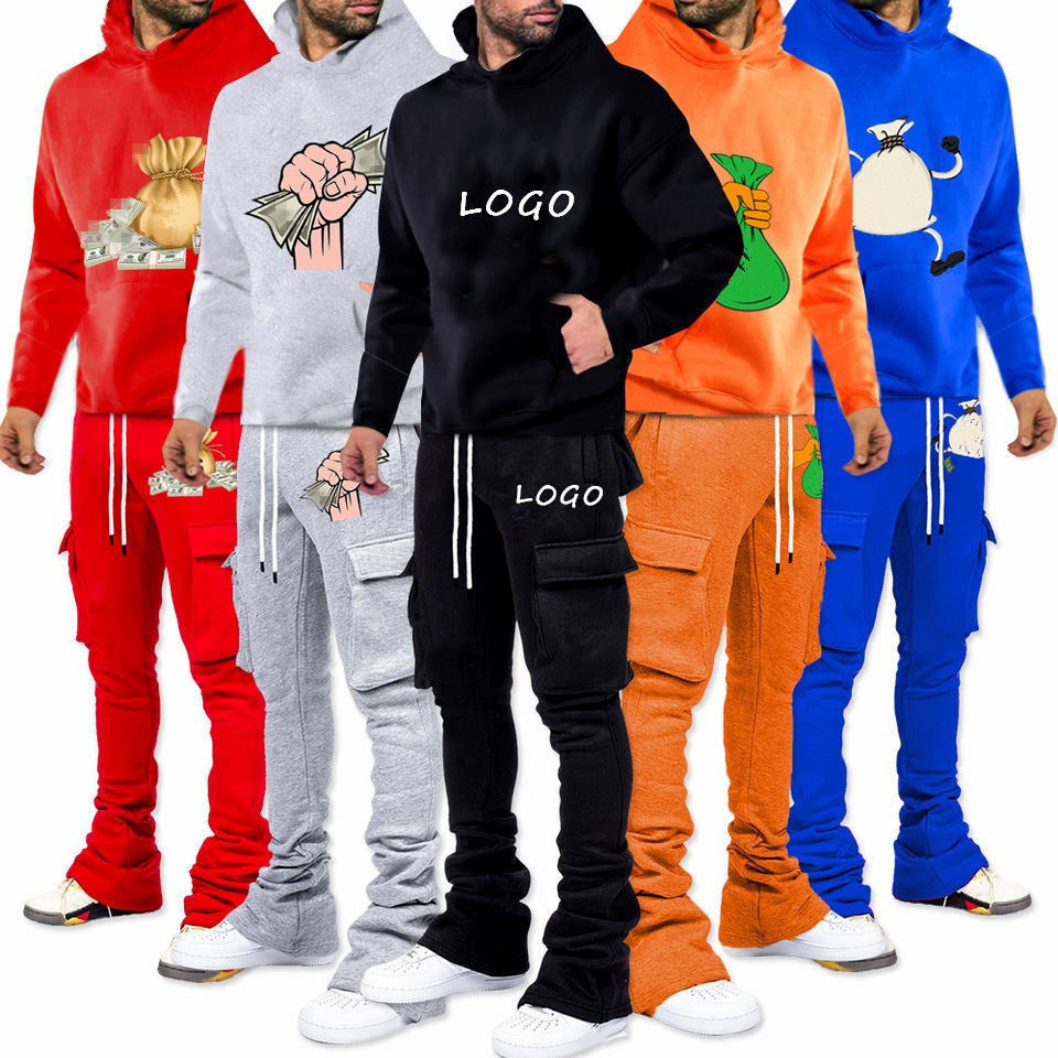 Custom tracksuit for men hoodie sets unisex organic cotton hoodies sweat suits,custom hoodie and Joggers set men tracksuit set