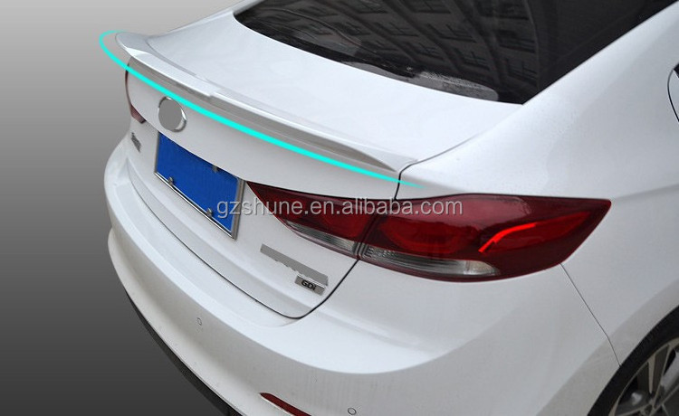 New Arrive! Rear Spoiler For Elantra 2016- 2018 tail Lip spoiler Roof wing Auto accessories