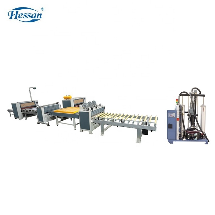 Hessan aluminium Honeycomb Production Line/PUR glue  Panel Draping/ plywood hydraulic melamine lamination hot press machine