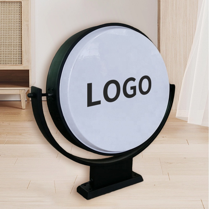 Outdoor double side round 3D advertising led vacuum forming  blank rotating advertising light box