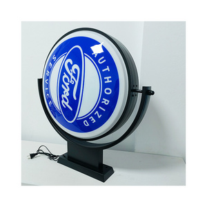 Indoor And Outdoor waterproof Rotating advertising led light box double side  Acrylic Circle Light Box