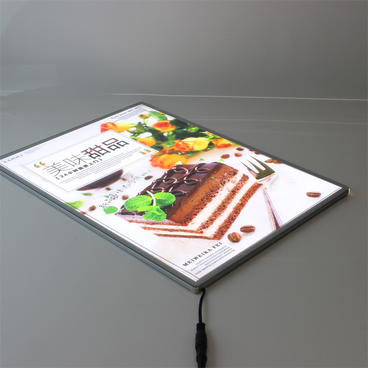 LED Light Box with Snap Frame Acrylic Photo Frame Supermarket advertising digital poster frame signs LED Advertising Light Box