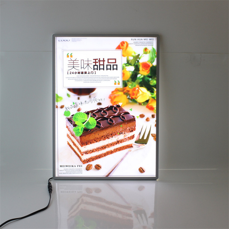 LED Light Box with Snap Frame Acrylic Photo Frame Supermarket advertising digital poster frame signs LED Advertising Light Box