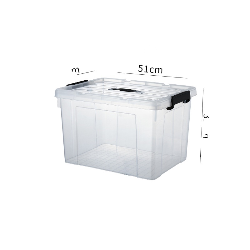 Big Clear Multifunction Organizer Bins Storage Box Plastic Storage Box With Latching Handle And Wheels Lids