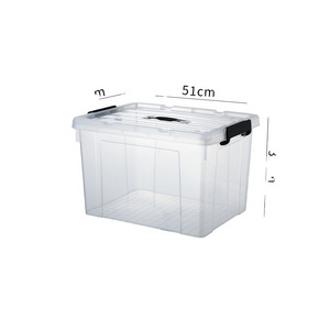 Big Clear Multifunction Organizer Bins Storage Box Plastic Storage Box With Latching Handle And Wheels Lids