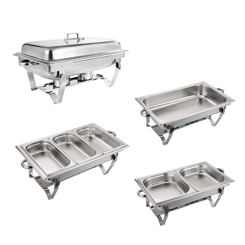 Wholesale Indian Chaffing Dish Rectangle Buffet Food Warmer Stainless Steel Chafing Dishes For Sale