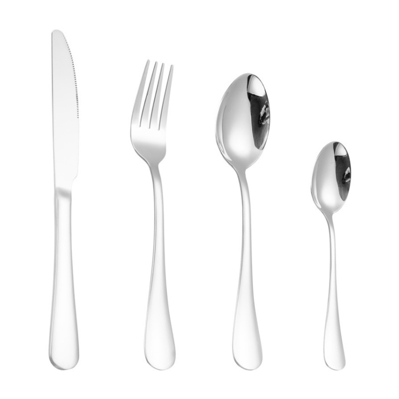 Wholesale Restaurant Wedding Tableware Stainless Steel Spoons and Forks Hotel Home Cutlery Set Flatware Set