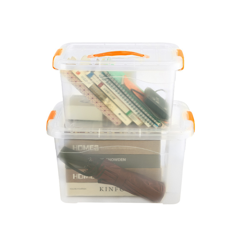 Big Clear Multifunction Organizer Bins Storage Box Plastic Storage Box With Latching Handle And Wheels Lids