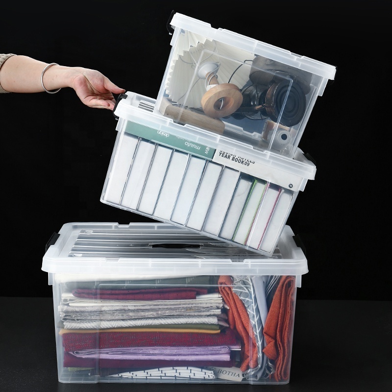 Good quality stackable pp plastic storage boxes for sundries household plastic storage container