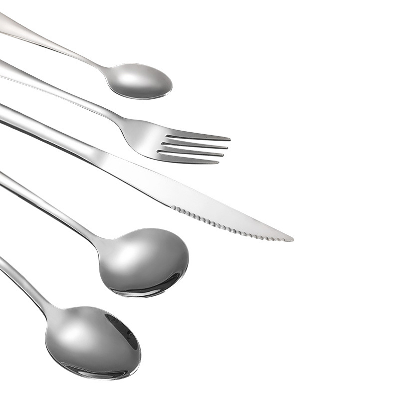 Wholesale Restaurant Wedding Tableware Stainless Steel Spoons and Forks Hotel Home Cutlery Set Flatware Set