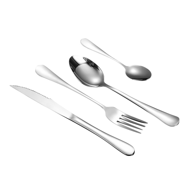 Wholesale Restaurant Wedding Tableware Stainless Steel Spoons and Forks Hotel Home Cutlery Set Flatware Set