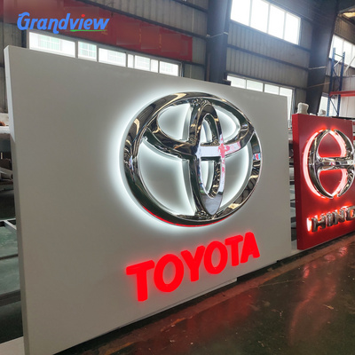 Backlit car logo sign outdoor 3d led letter sign