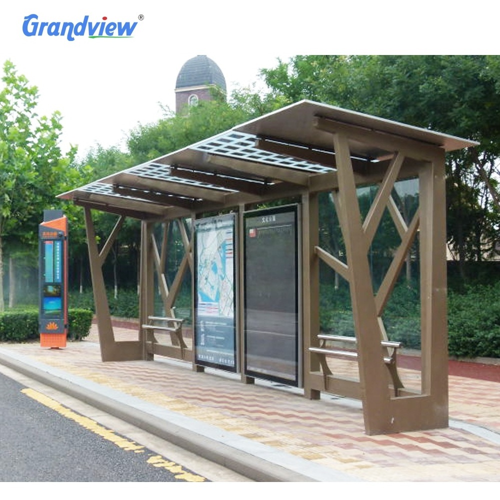 Outdoor Used Bus Shelter Display High Quality stainless steel bus stop shelter