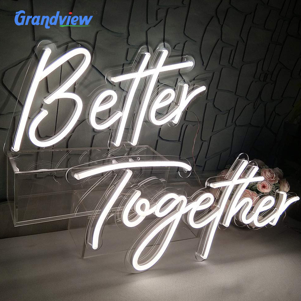 Wholesale words signage wedding party logo wall decoration letter lamp custom led neon light sign