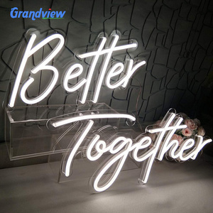 Wholesale words signage wedding party logo wall decoration letter lamp custom led neon light sign