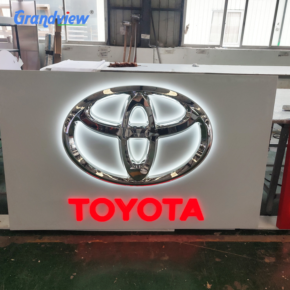 Backlit car logo sign outdoor 3d led letter sign